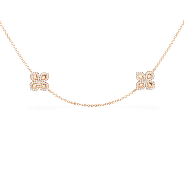 La Fleur Diamond Contour Stationed Necklace