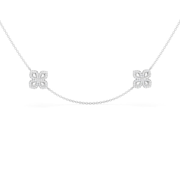 La Fleur Diamond Contour Stationed Necklace