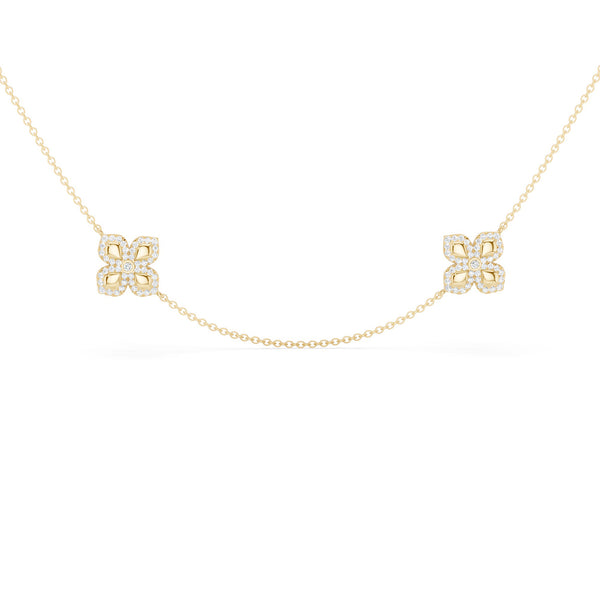 La Fleur Diamond Contour Stationed Necklace