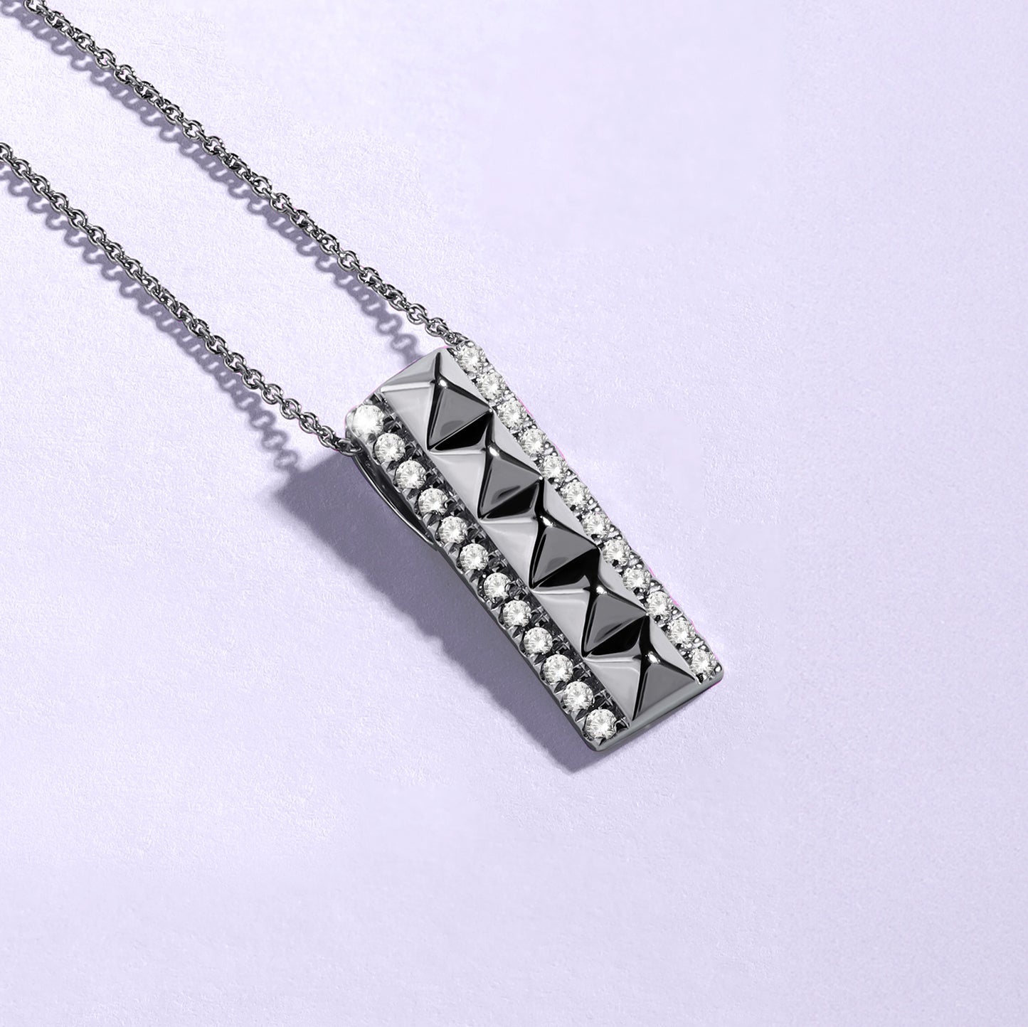 Cascading Pyramid Pendant Necklace