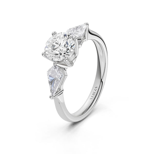 Round - Kite Trinity Diamond Ring