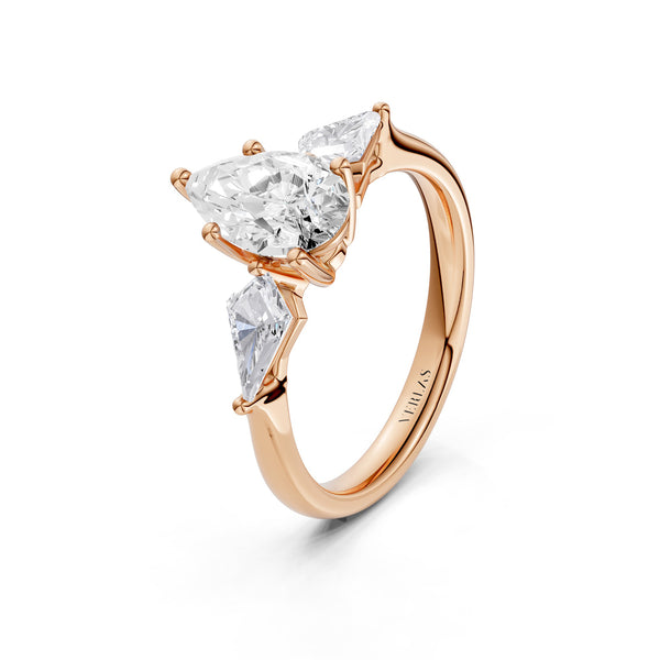 Pear - Kite Trinity Diamond Ring