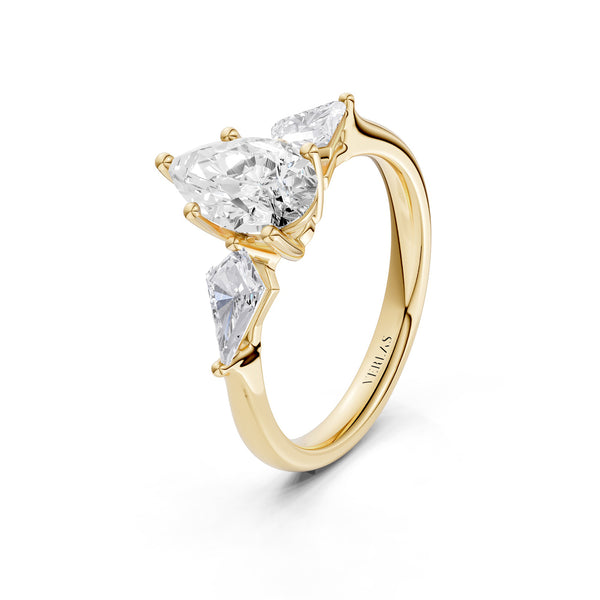 Pear - Kite Trinity Diamond Ring