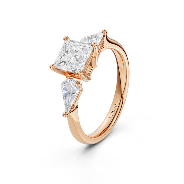 Princess - Kite Trinity Diamond Ring