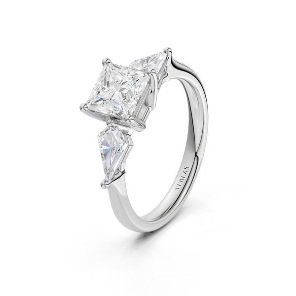 Princess - Kite Trinity Diamond Ring