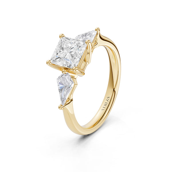 Princess - Kite Trinity Diamond Ring