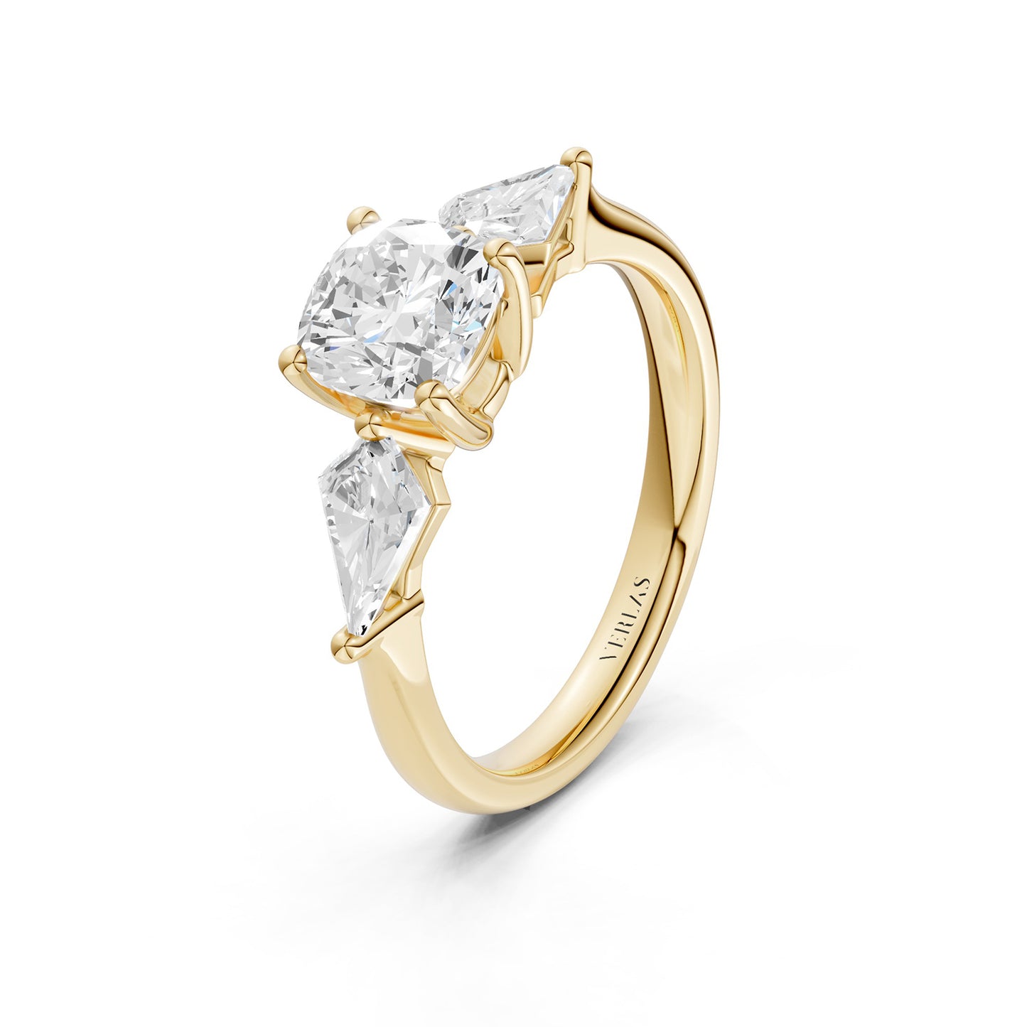 Cushion - Kite Trinity Diamond Ring