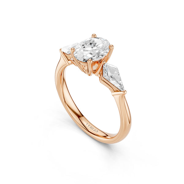 Oval - Kite Trinity Diamond Ring