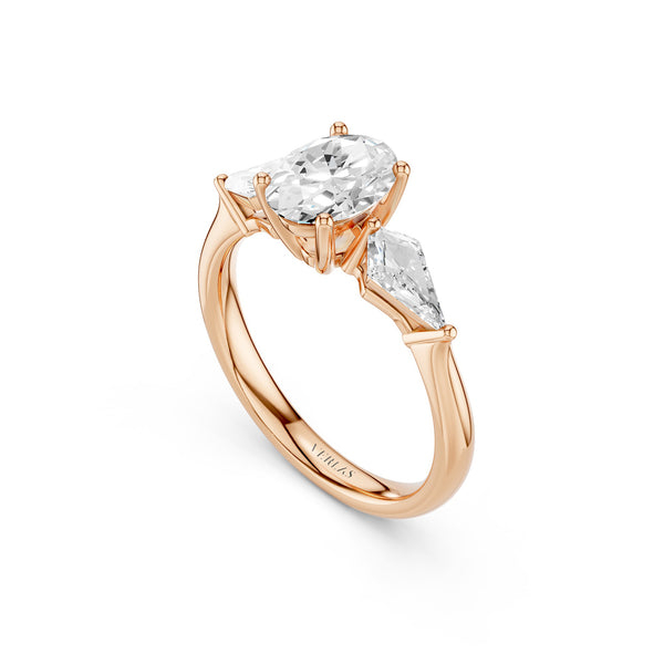 Oval - Kite Trinity Diamond Ring