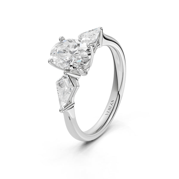 Oval - Kite Trinity Diamond Ring