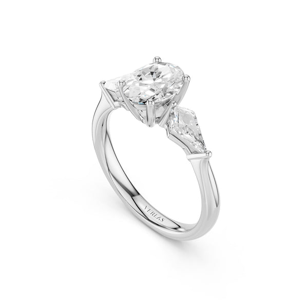 Oval - Kite Trinity Diamond Ring