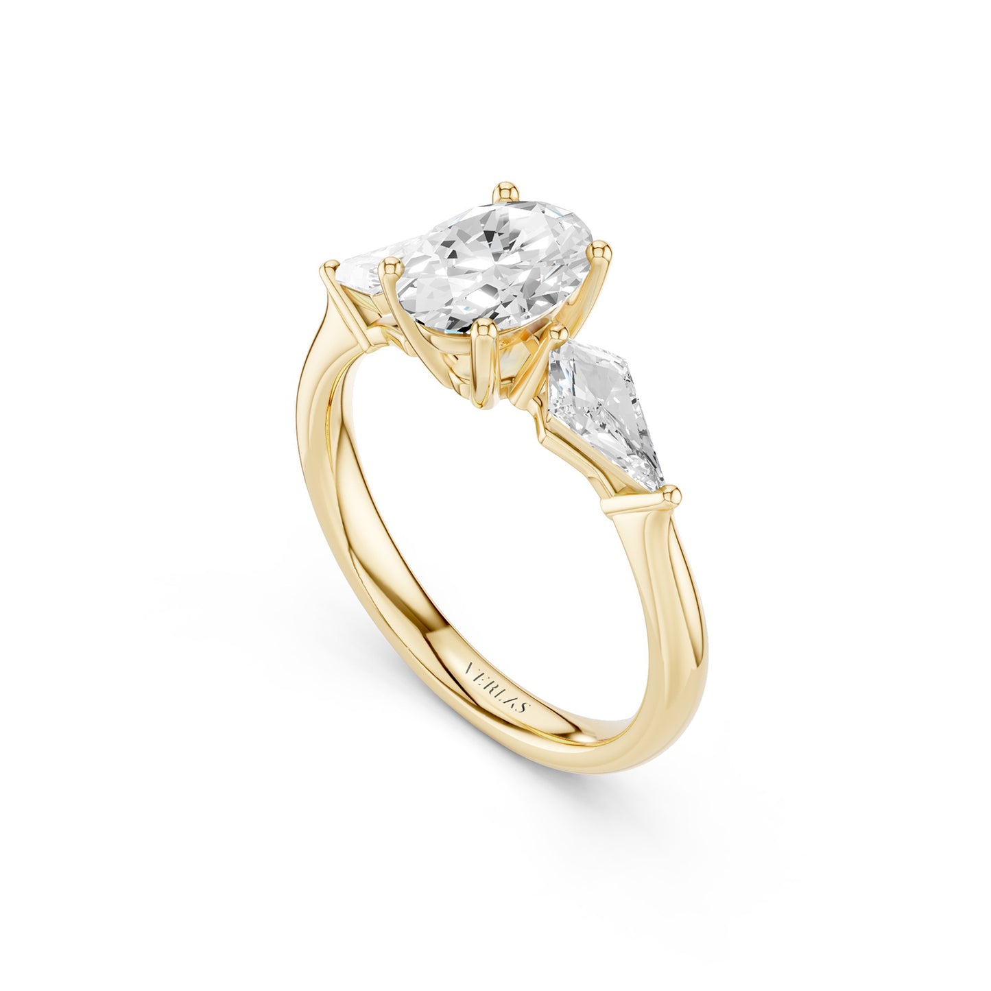 Oval - Kite Trinity Diamond Ring