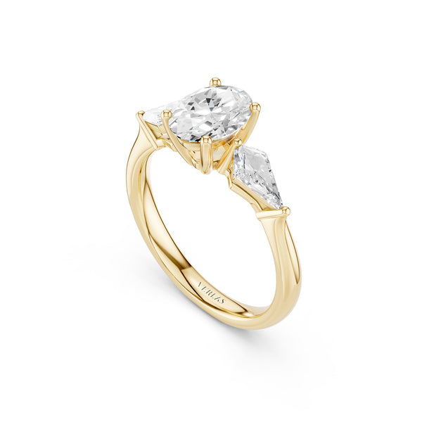 Oval - Kite Trinity Diamond Ring