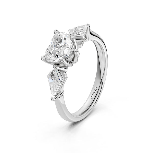 Heart - Kite Trinity Diamond Ring