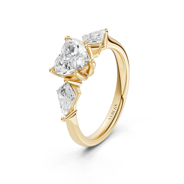 Heart - Kite Trinity Diamond Ring