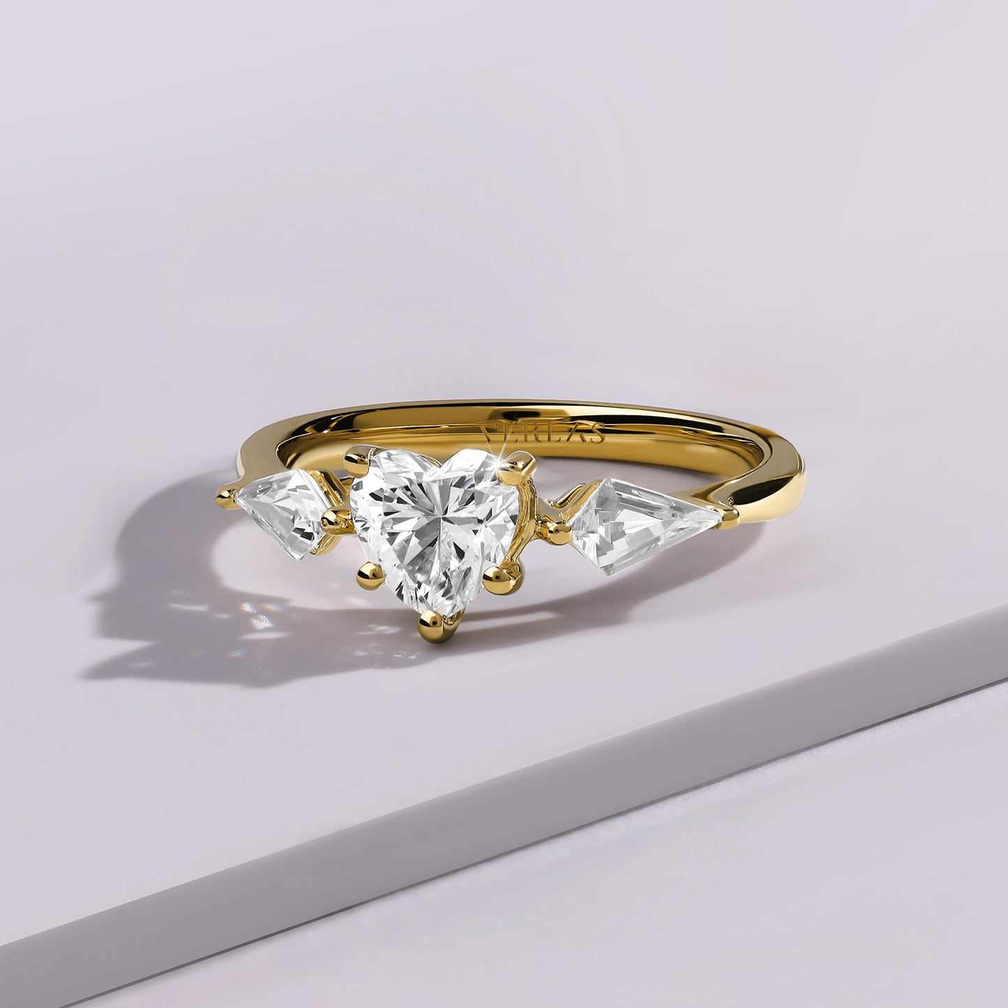 Heart - Kite Trinity Diamond Ring