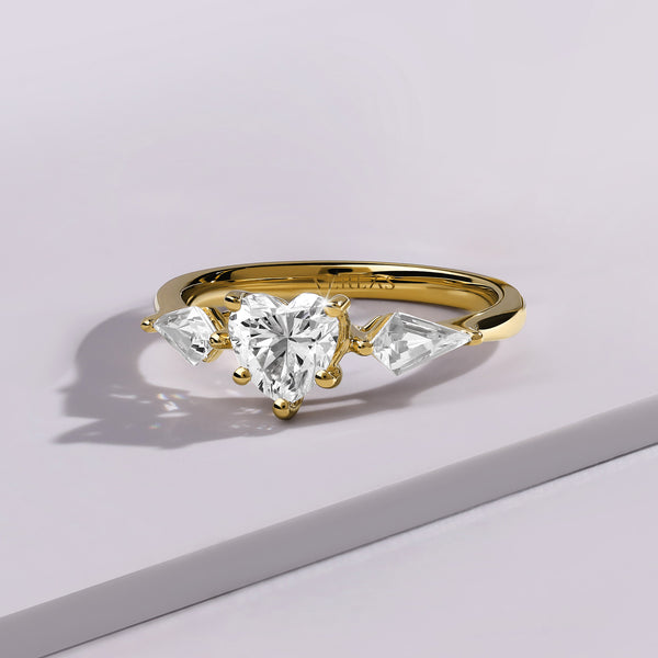 Heart - Kite Trinity Diamond Ring