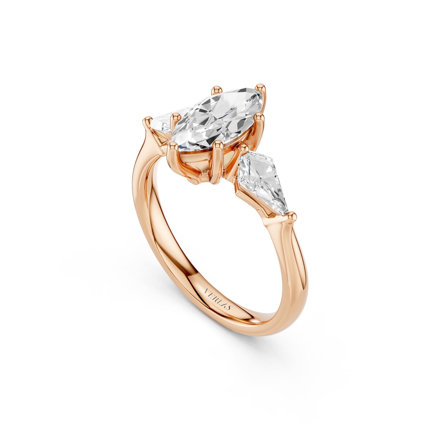 Marquise - Kite Trinity Diamond Ring