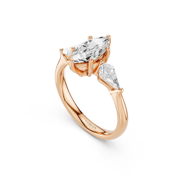 Marquise - Kite Trinity Diamond Ring