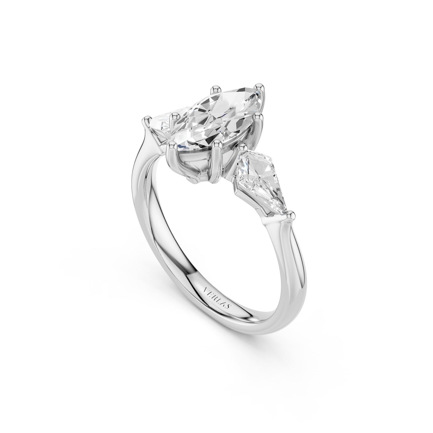 Marquise - Kite Trinity Diamond Ring