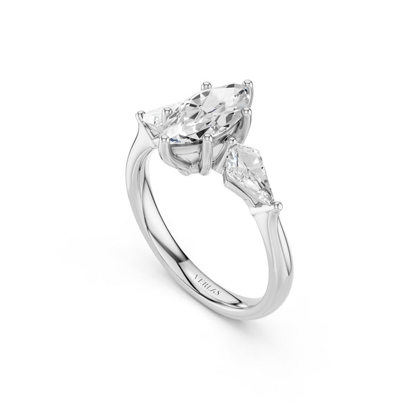 Marquise - Kite Trinity Diamond Ring