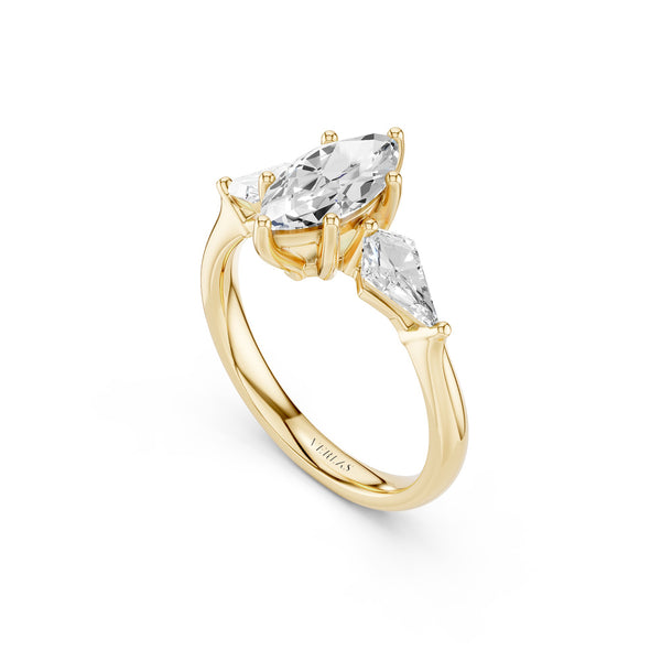 Marquise - Kite Trinity Diamond Ring