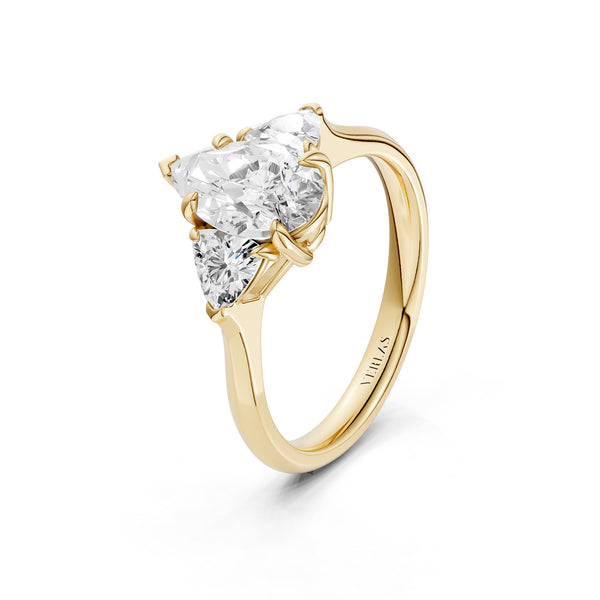 Pear - Trillion Trinity Diamond Ring