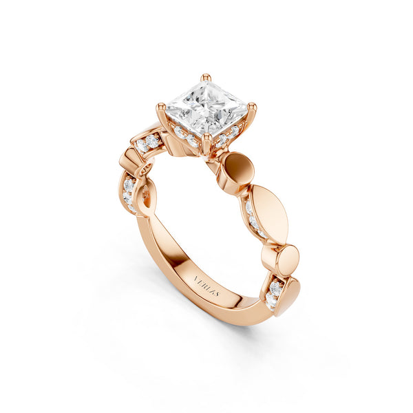 Princess Hidden Halo Accent Diamond Ring