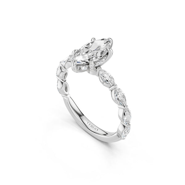 Marquise  Hidden Halo Diamond Ring