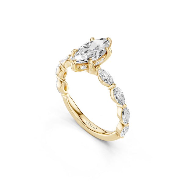 Marquise  Hidden Halo Diamond Ring