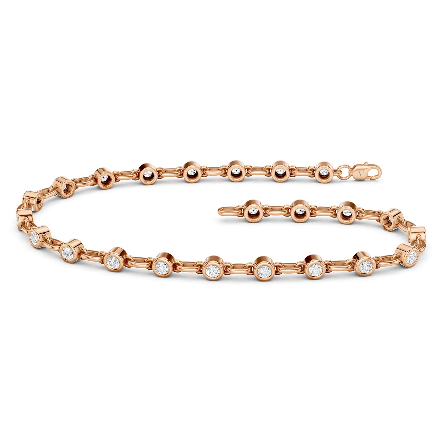 Bezel Set Diamond Tennis Bracelet