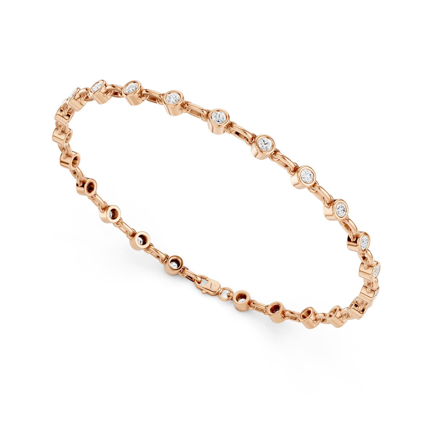 Bezel Set Diamond Tennis Bracelet