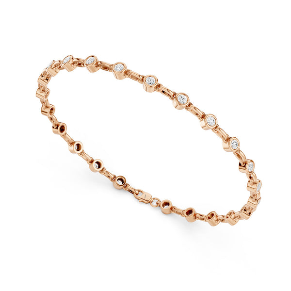 Bezel Set Diamond Tennis Bracelet