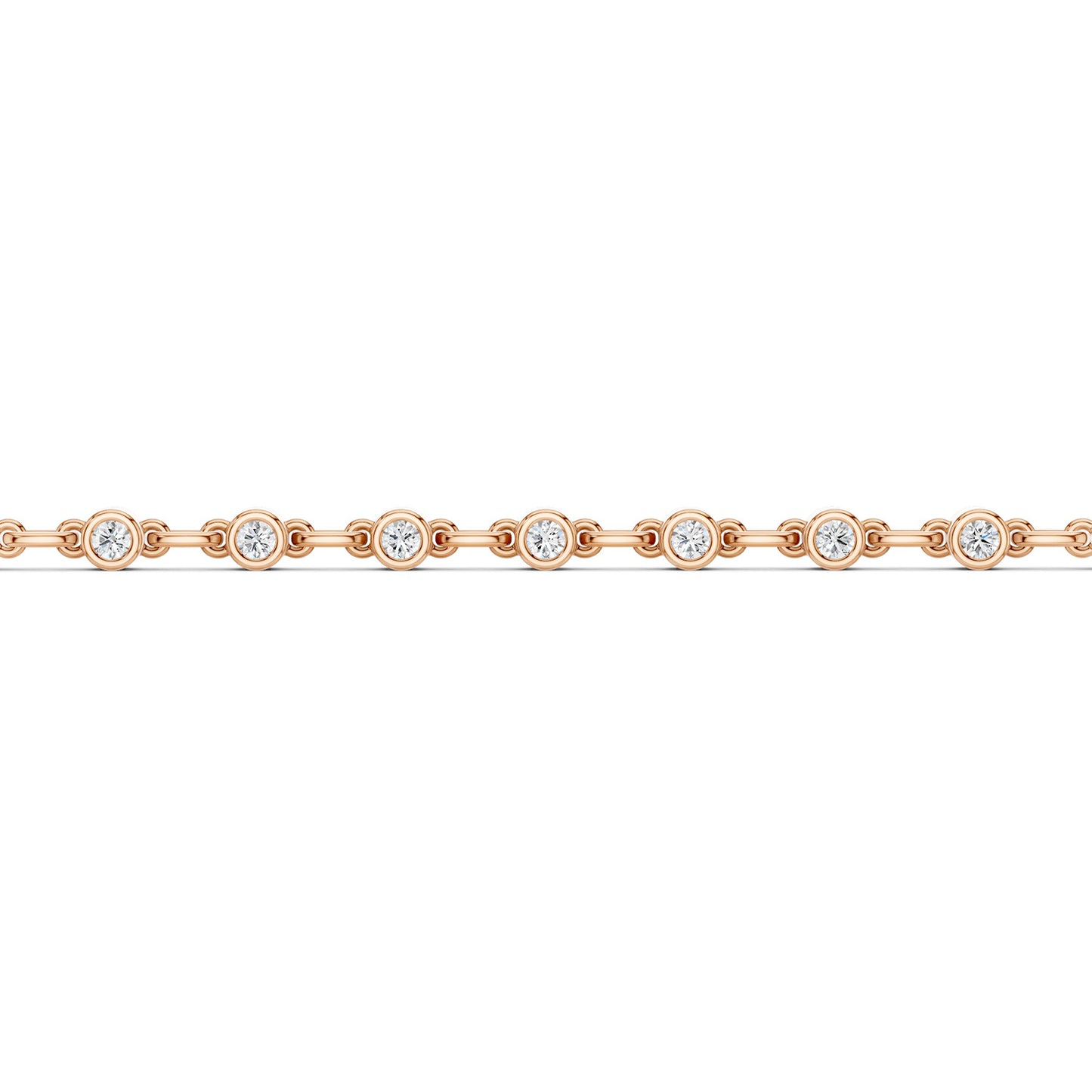 Bezel Set Diamond Tennis Bracelet