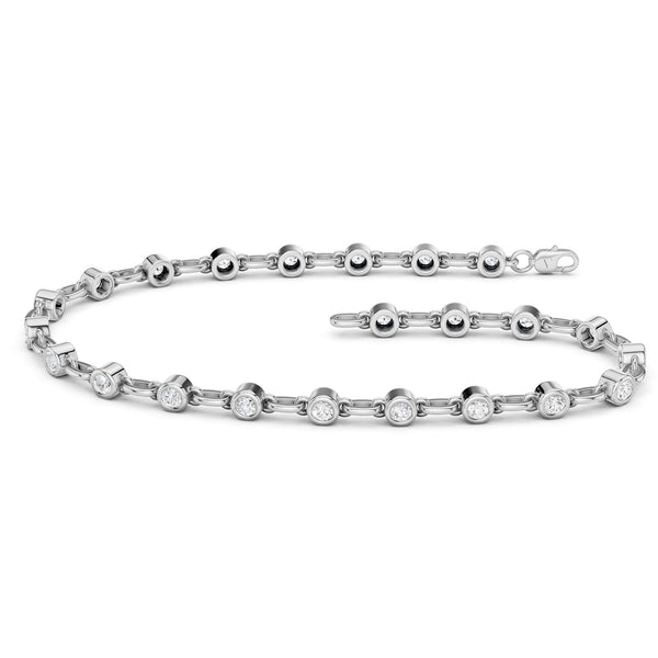 Bezel Set Diamond Tennis Bracelet