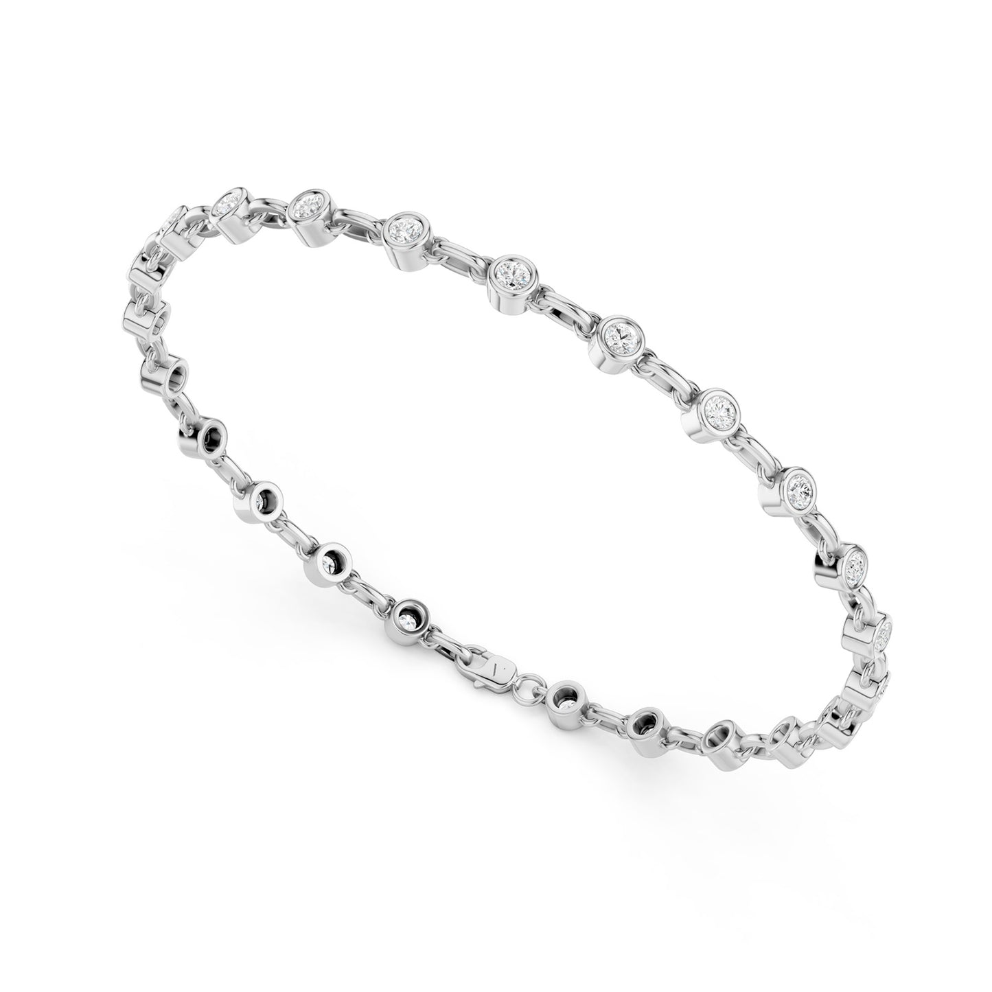 Bezel Set Diamond Tennis Bracelet