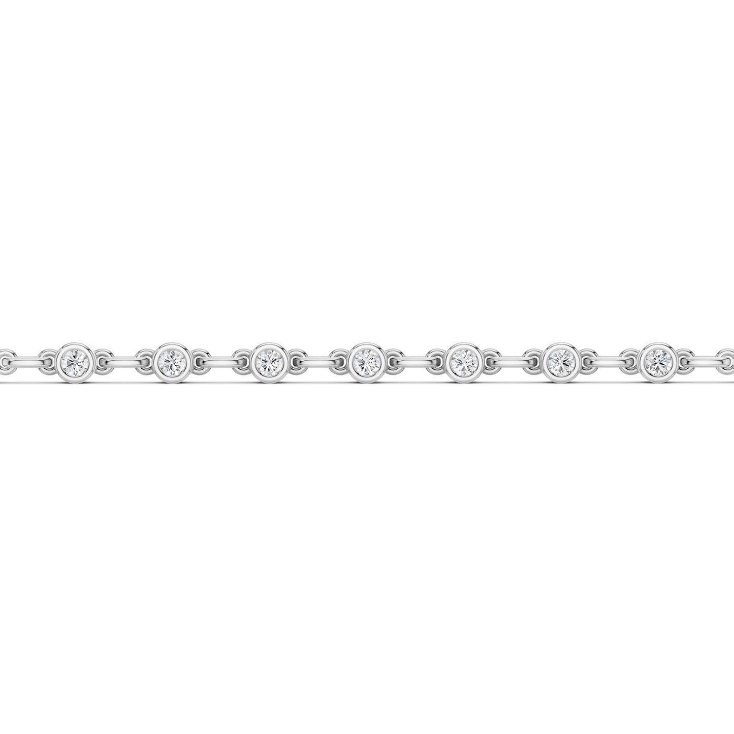 Bezel Set Diamond Tennis Bracelet