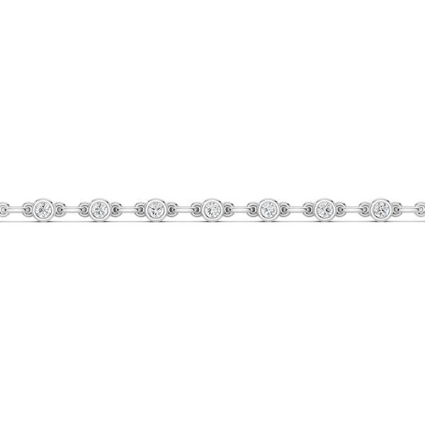 Bezel Set Diamond Tennis Bracelet