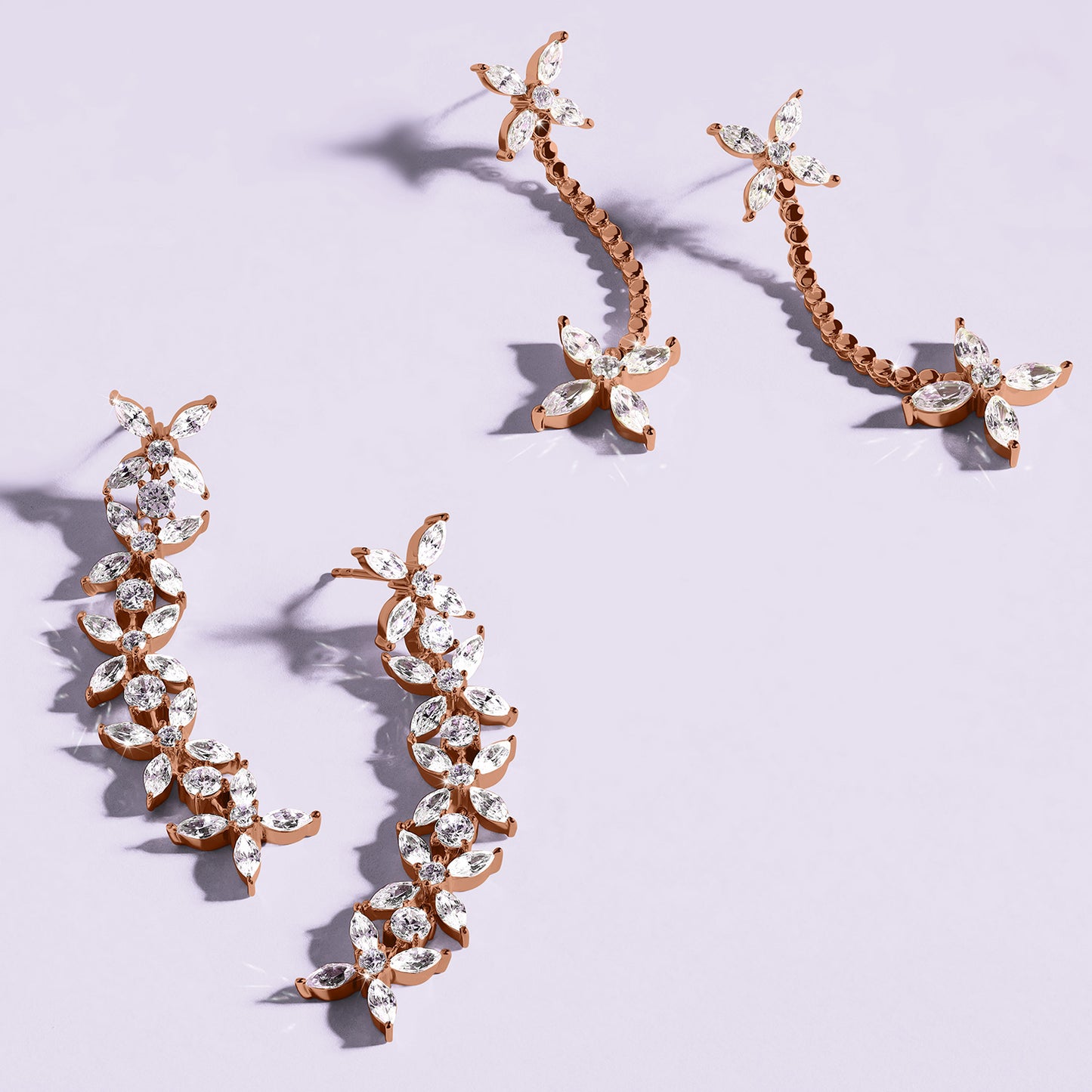 Alyssa Marquise Cascading Dangler Earrings