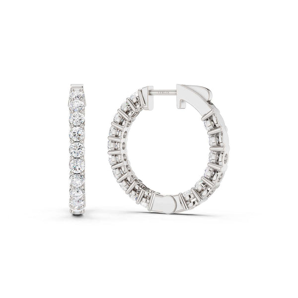 Diamond Charming Hoops