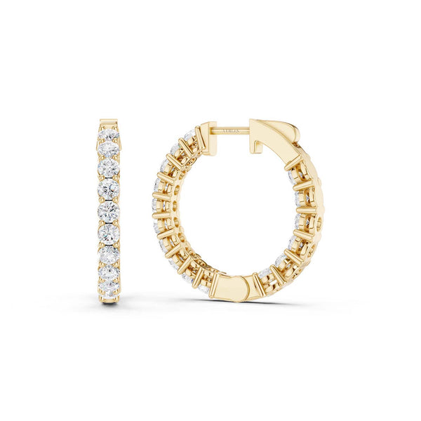 Diamond Charming Hoops