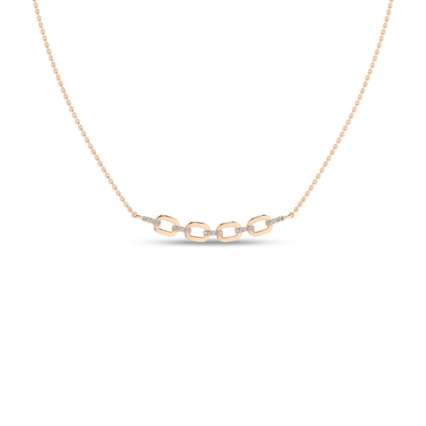 Together Forever 4-Gold Links Diamond Necklace