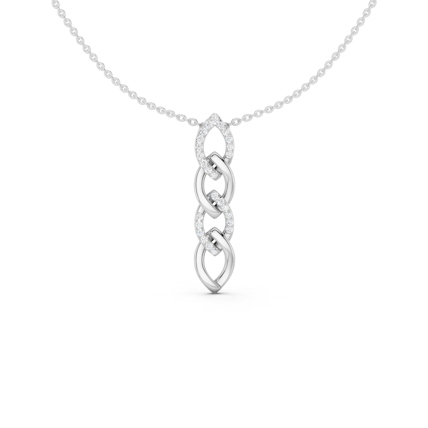 Alternating Cascading Diamond Waterfall Necklace