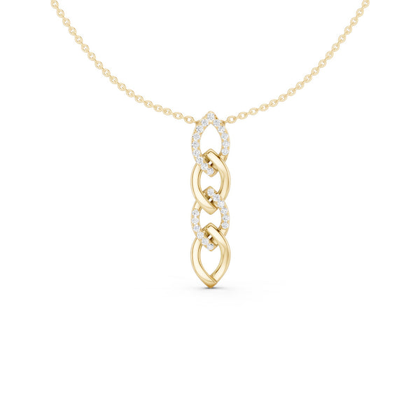 Alternating Cascading Diamond Waterfall Necklace
