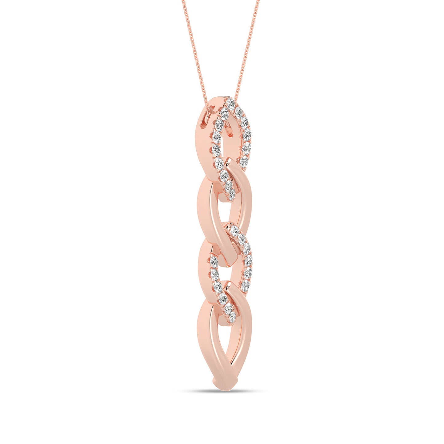 Alternating Cascading Diamond Waterfall Necklace rose gold replica