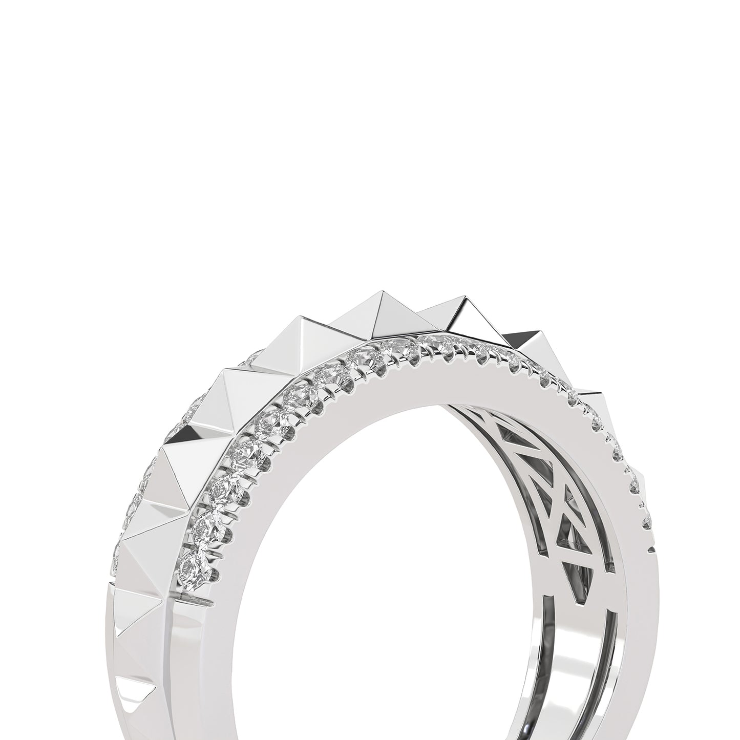 Pyramid Spiked Diamond Band