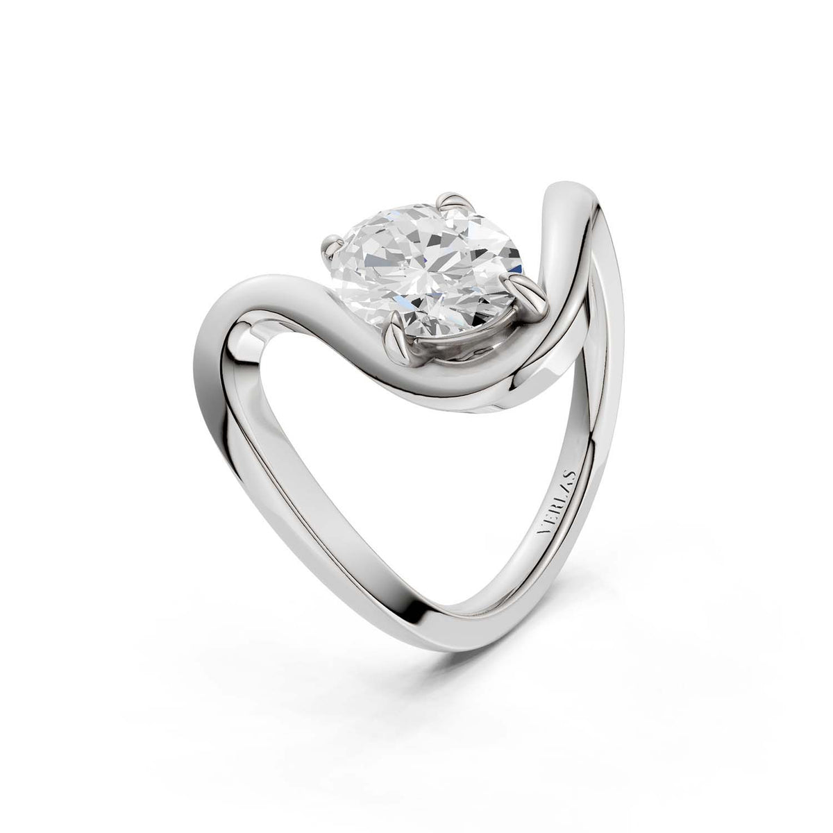 Curved Shank Ellipse Ring – Verlas