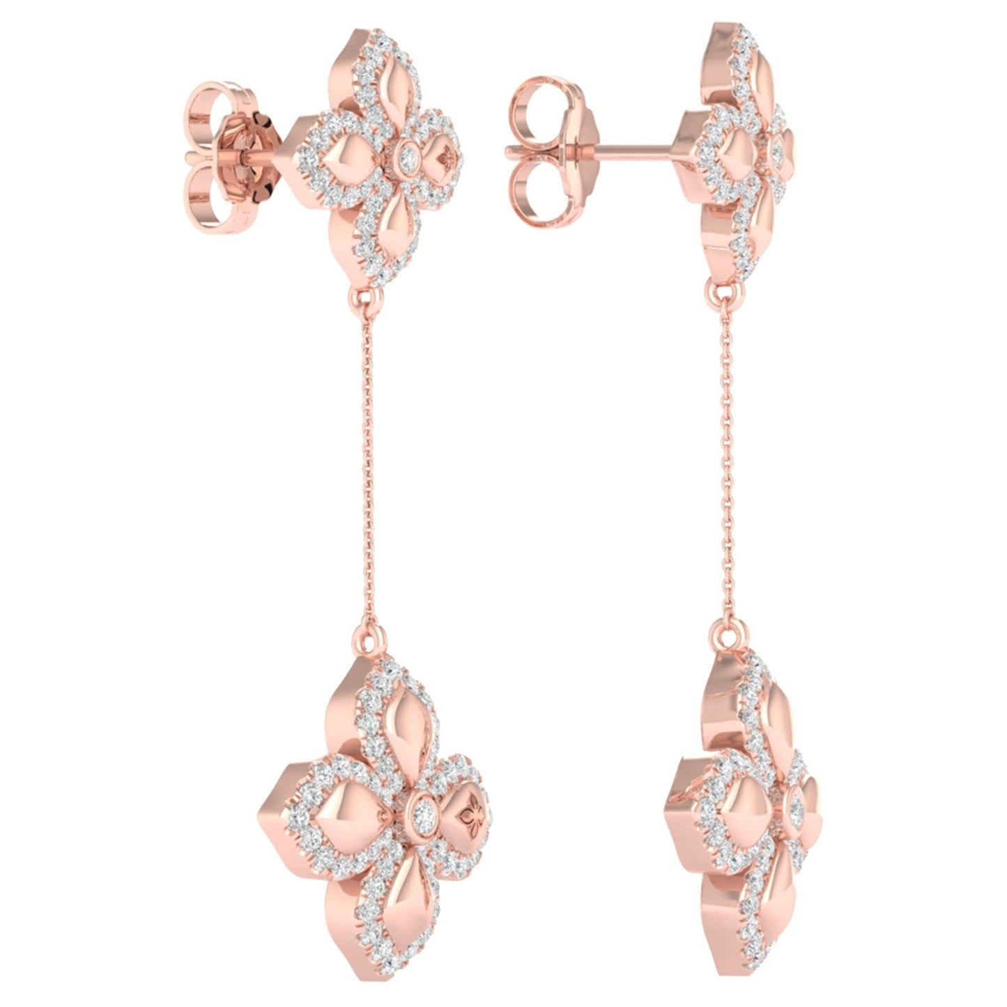 La Fleur Diamond Drop Contour Earrings