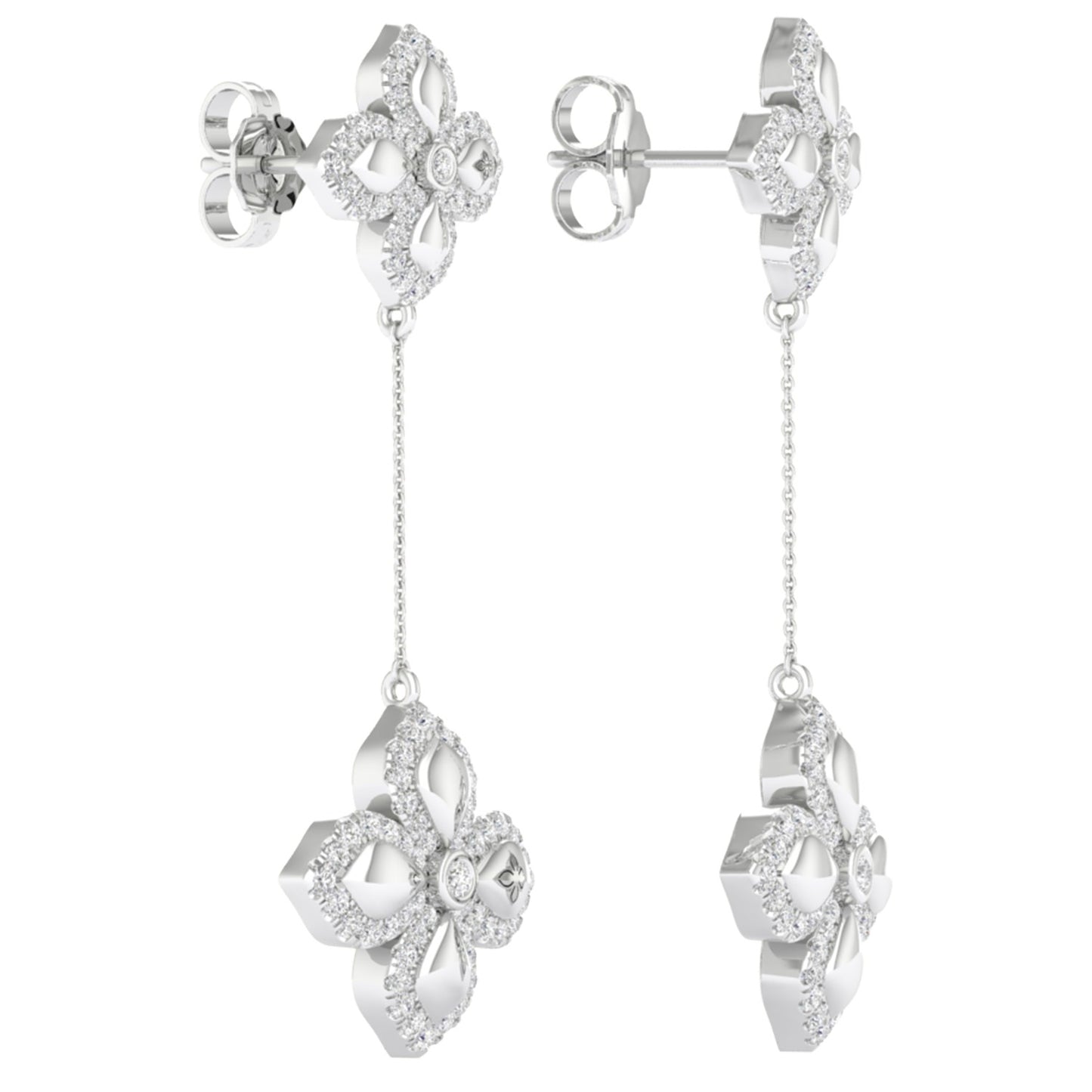 La Fleur Diamond Drop Contour Earrings