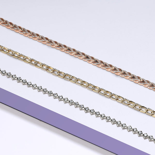 Bezel-Set Princess Tennis Bracelet